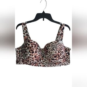 Time and Tru Leopard Print Bikini Top